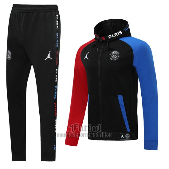 Chandal con Capucha del Paris Saint-Germain Nino 2020-2021 Azul y Rojo